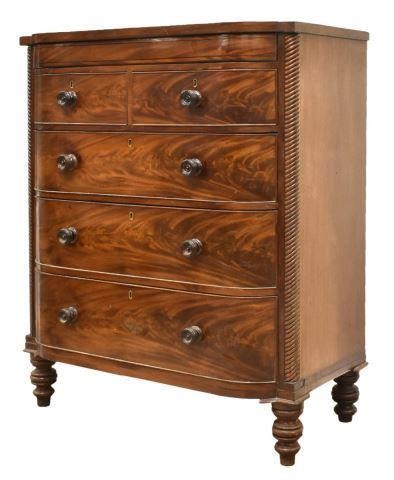 ENGLISH REGENCY MAHOGANY BOWFRONT