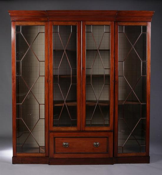 ENGLISH REGENCY MAHOGANY BREAKFRONT