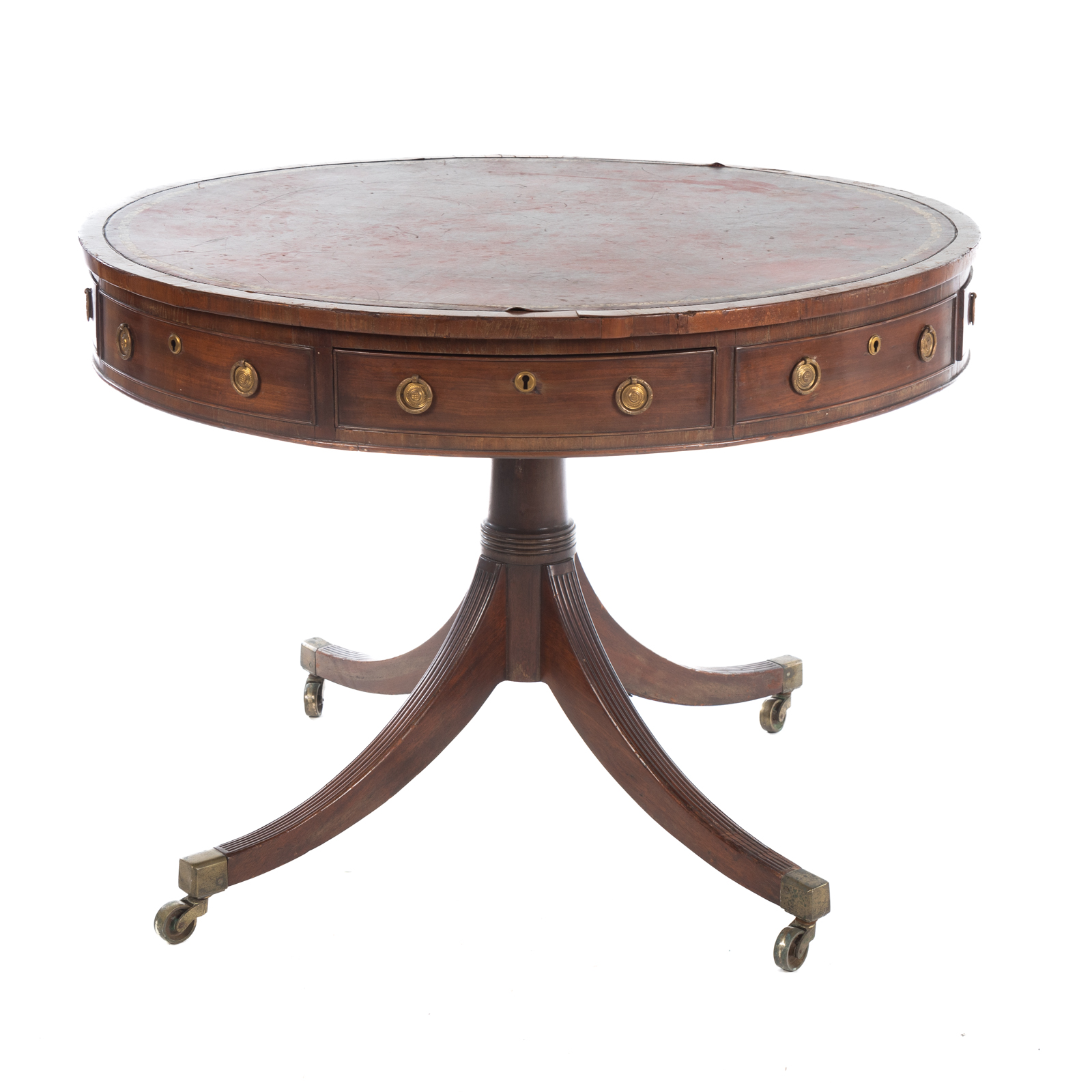 ENGLISH REGENCY MAHOGANY LEATHER