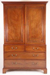 ENGLISH REGENCY MAHOGANY LINEN