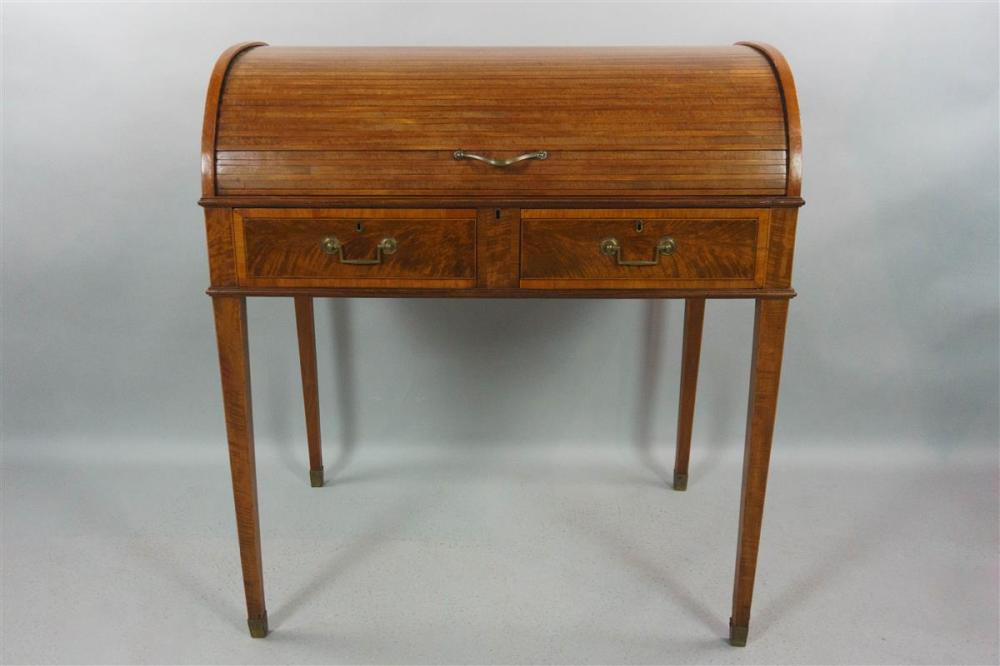 ENGLISH REGENCY SATINWOOD TAMBOUR