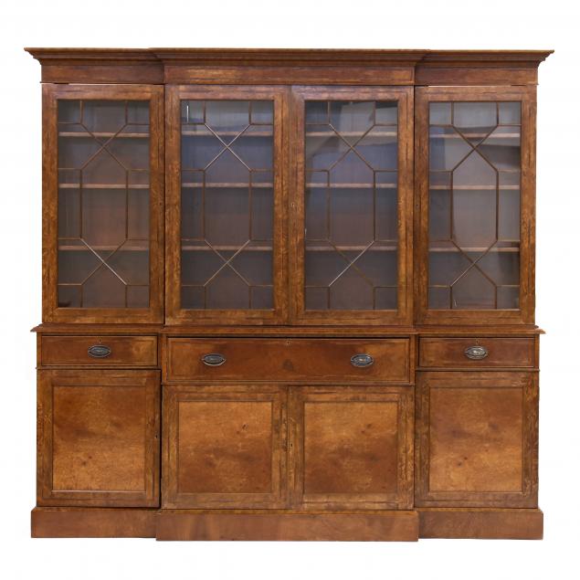 ENGLISH REGENCY STYLE BURL WOOD