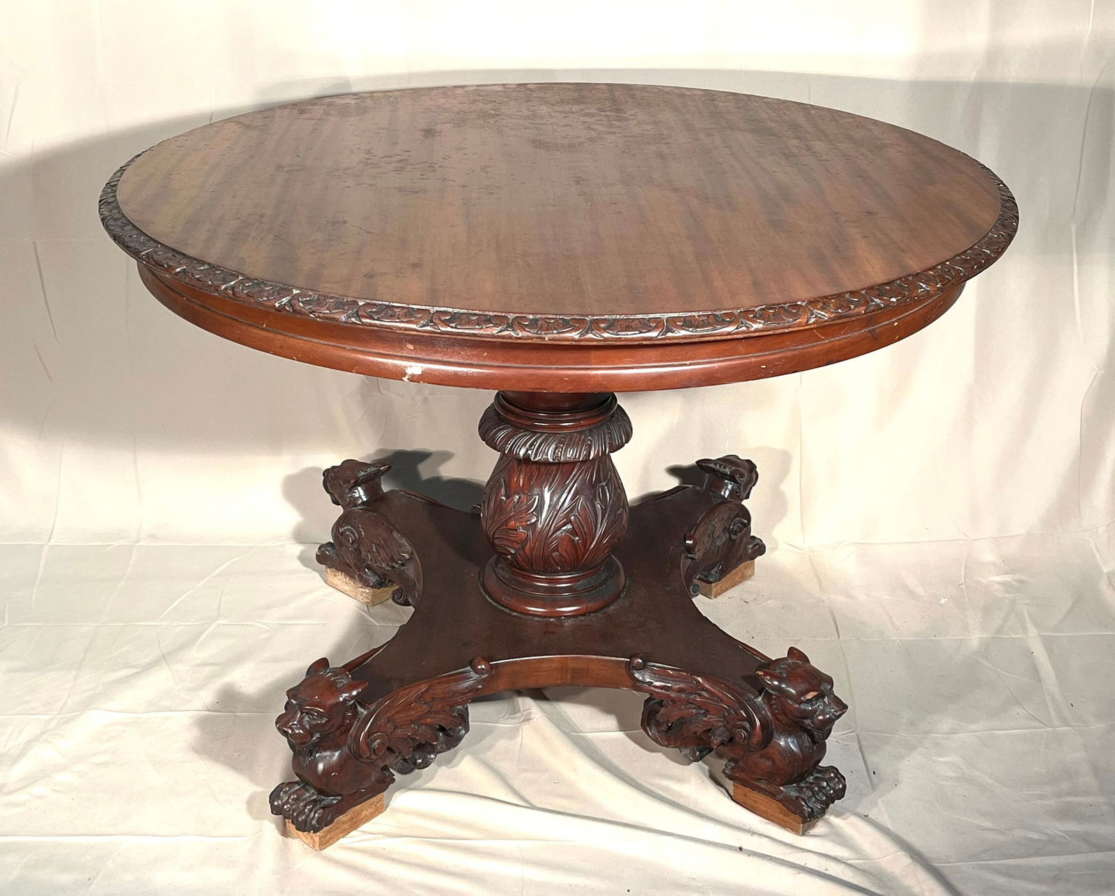 ENGLISH REGENCY STYLE CENTER TABLE,