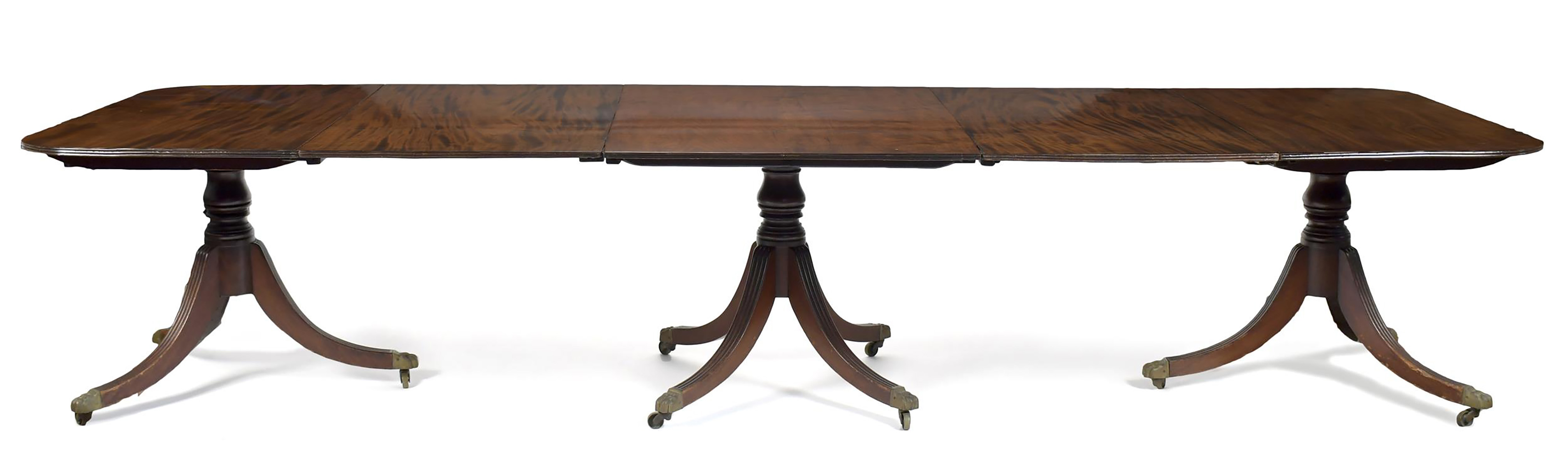 ENGLISH REGENCY TRIPLE PEDESTAL