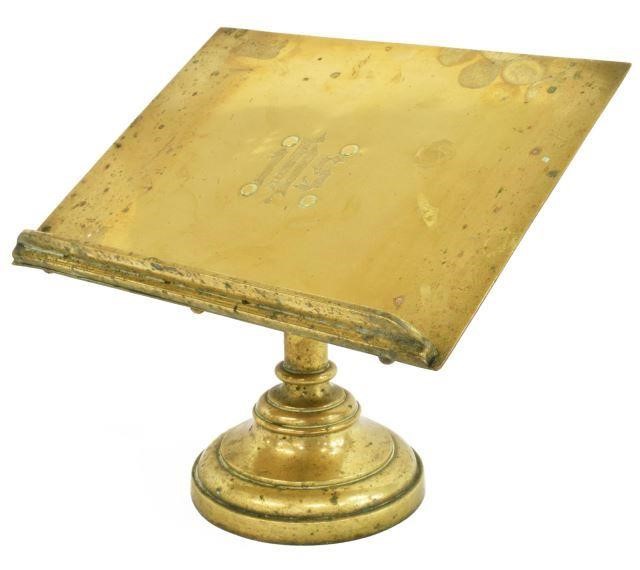 ENGLISH RELIGIOUS BRASS TABLETOP