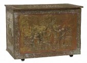 ENGLISH REPOUSSE BRASS-CLAD ST