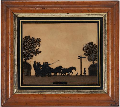 ENGLISH REVERSE GLASS SILHOUETTE