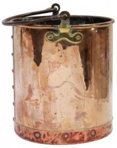 ENGLISH RIVETED COPPER BUCKET