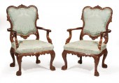 ENGLISH ROCOCO-STYLE CARVED MA