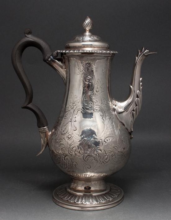 English Rococo style engraved