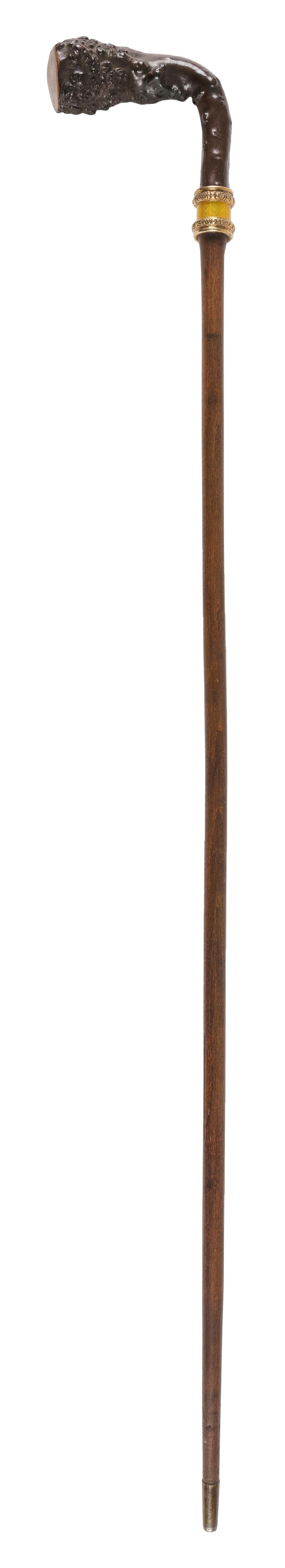 ENGLISH ROOT-HANDLED CANE LATE 19TH