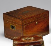 English rosewood and brass inl