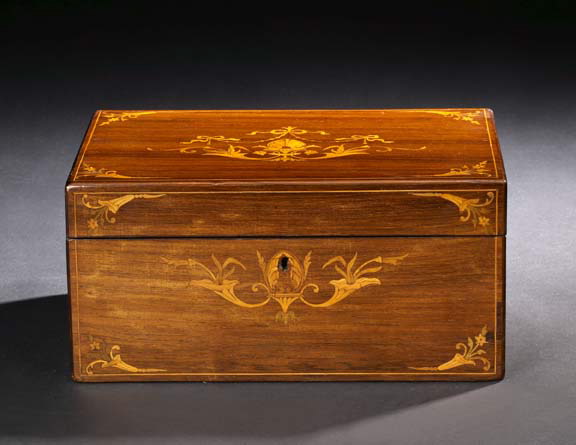 English Rosewood and Marquetry Desk