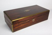 ENGLISH ROSEWOOD BRASS BOUND T