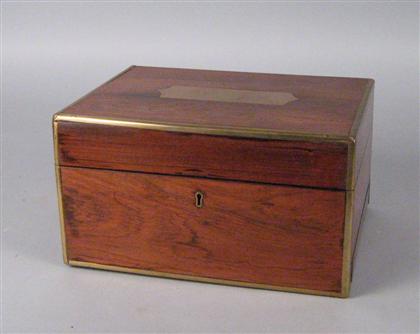 English rosewood brass bound work