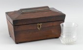 ENGLISH ROSEWOOD VENEER COFFIN