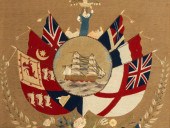 ENGLISH SAILOR'S WOOLWORK PICT