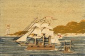 ENGLISH SAILOR'S WOOLWORK PICT