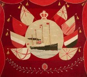 ENGLISH SAILOR'S WOOLWORK PICT