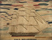 ENGLISH SAILOR'S WOOLWORK PICT