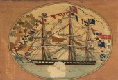 ENGLISH SAILOR'S WOOLWORK PICT