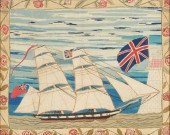 ENGLISH SAILOR'S WOOLWORK PICT