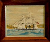 ENGLISH SAILOR'S WOOLWORK "POR