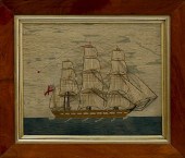 ENGLISH SAILOR'S WOOLWORK "POR