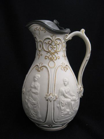 English Salt Glaze Jug bas-relief