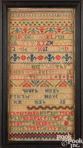 ENGLISH SAMPLER DATED 1714<br>