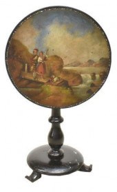 ENGLISH SCENIC PAINTED LACQUER