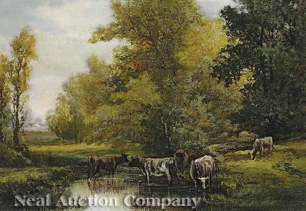 English School 19th c. "River