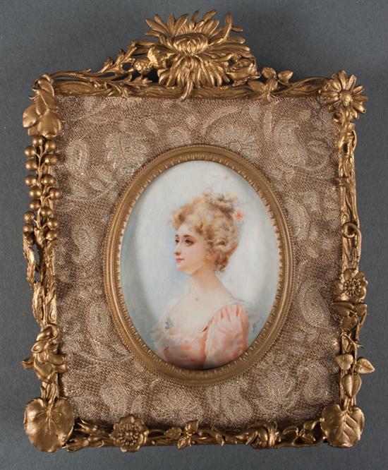 English School 19th century. Oval