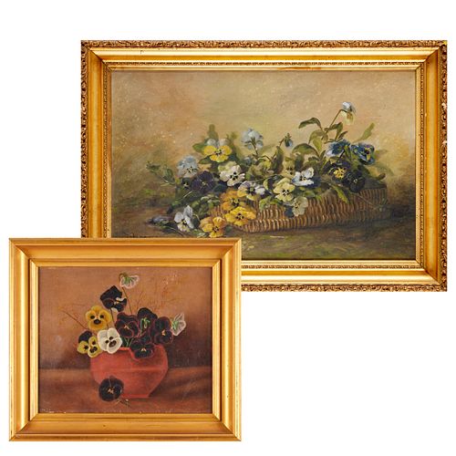 ENGLISH SCHOOL, (2) OILS ON