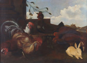 ENGLISH SCHOOL - BARNYARD WITH