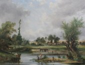 English School c.1900 oil on c