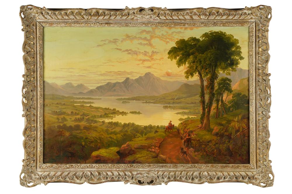 ENGLISH SCHOOL: LAKE LANDSCAPEoil