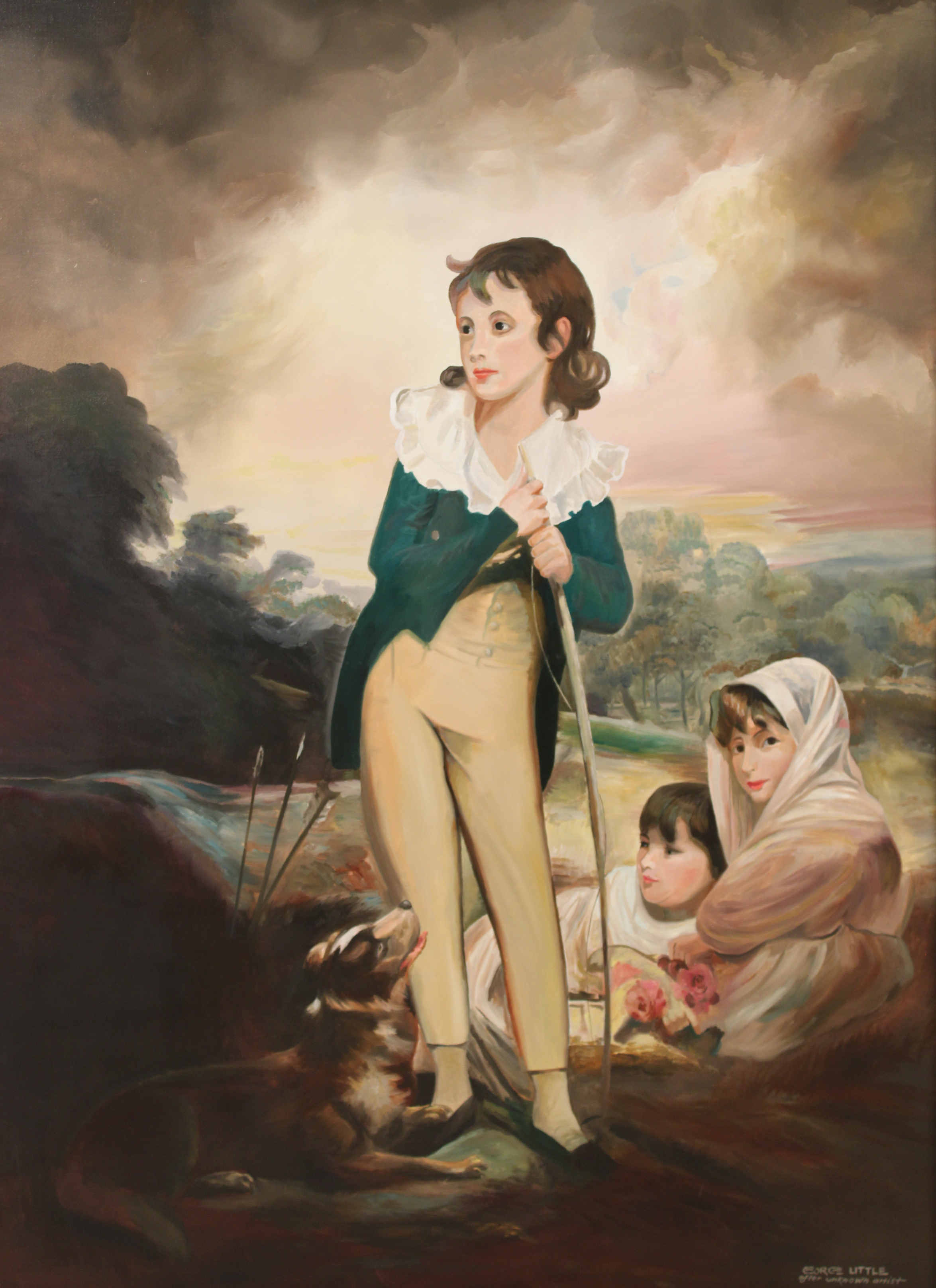 ENGLISH SCHOOL Large oil on