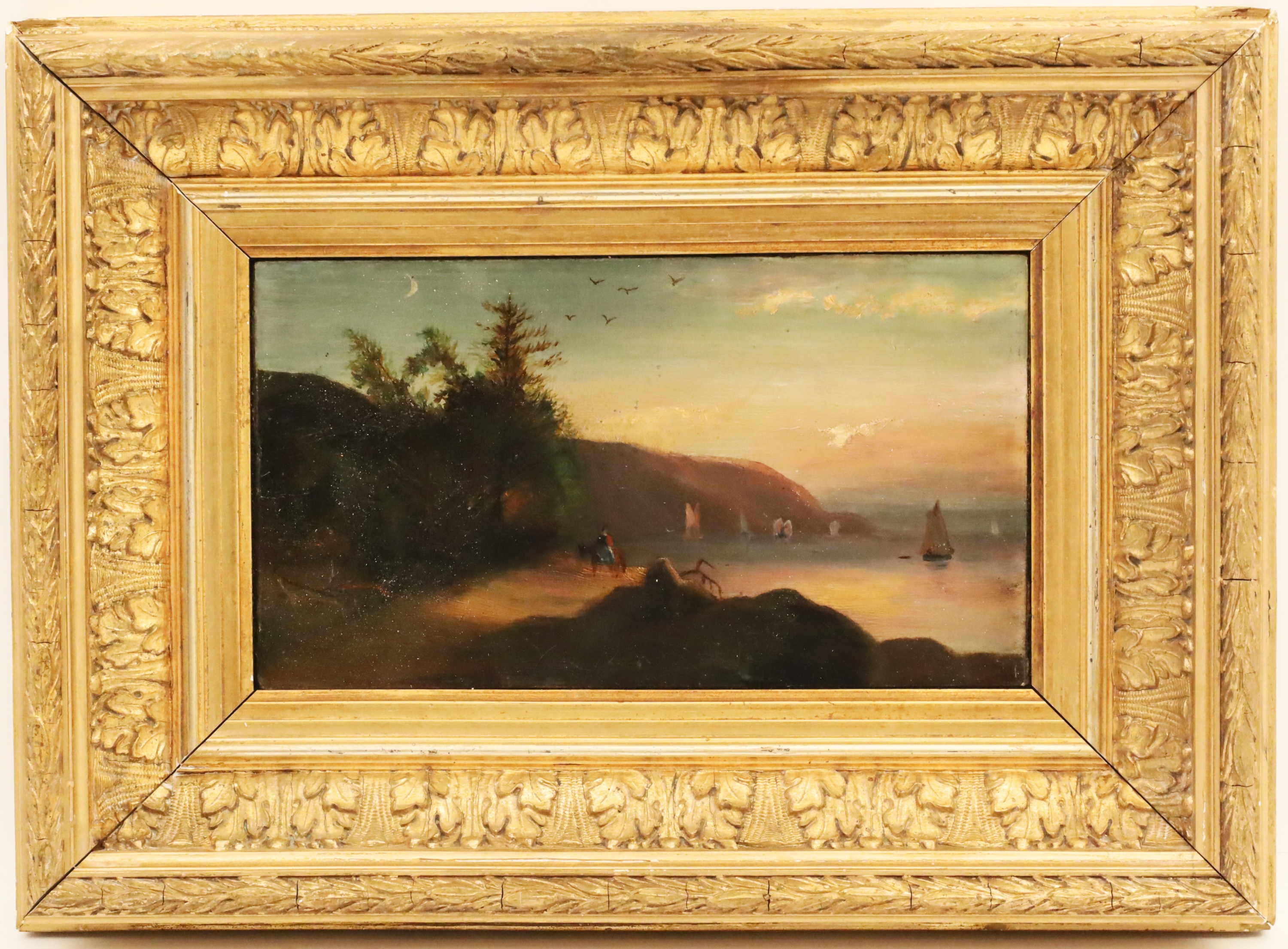 ENGLISH SCHOOL OIL ON BOARD An