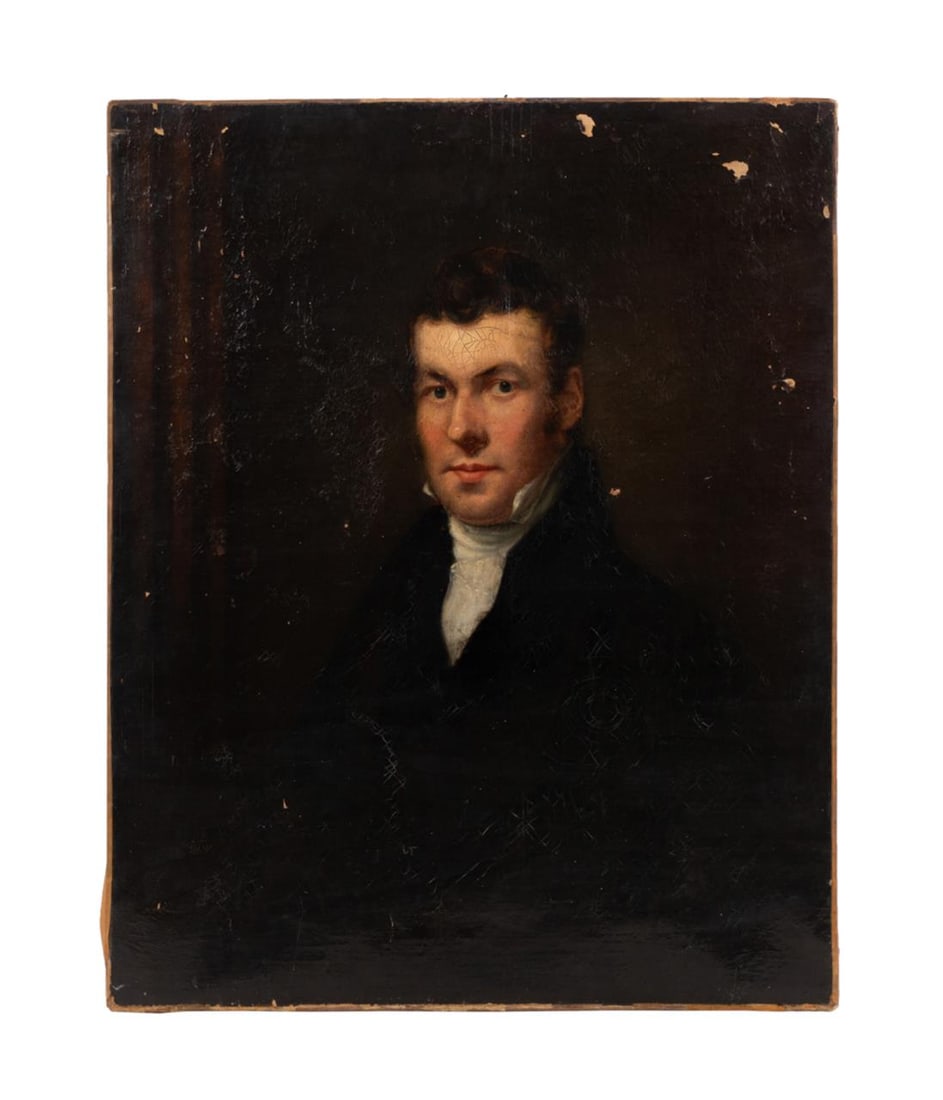 ENGLISH SCHOOL OIL PORTRAIT OF