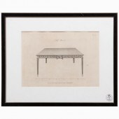 ENGLISH SCHOOL: SOFA; AND SIDE