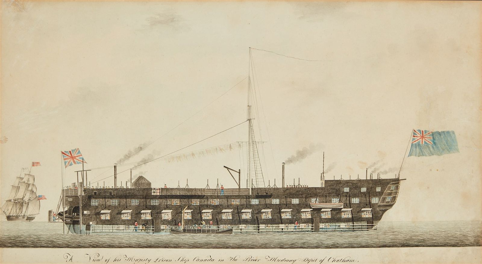ENGLISH SCHOOL, VIEW OF PRISON SHIP