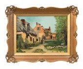 ENGLISH SCHOOL VILLAGE SCENE,