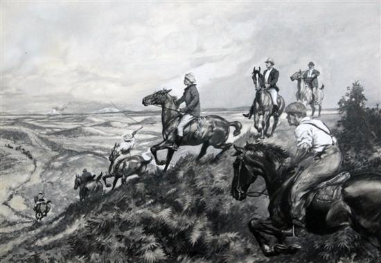English School watercolour and