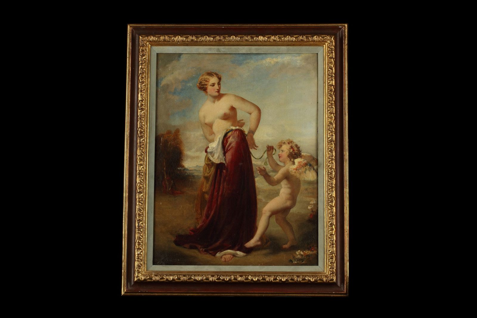 ENGLISH SCHOOL, WOMAN BOUND BY