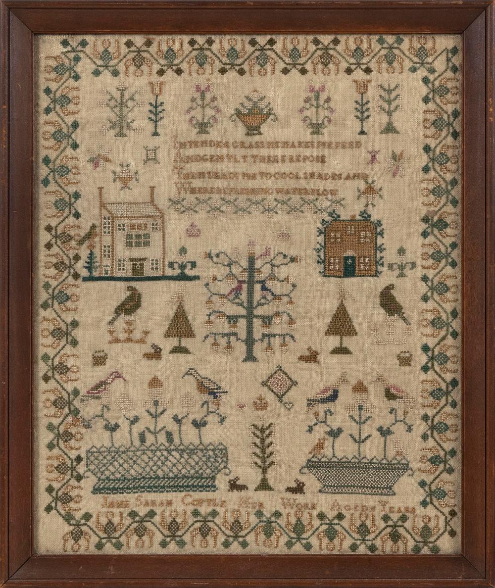 ENGLISH SCHOOLGIRL NEEDLEWORK EARLY
