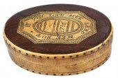 ENGLISH SCHRIMSHAW HORN SNUFF