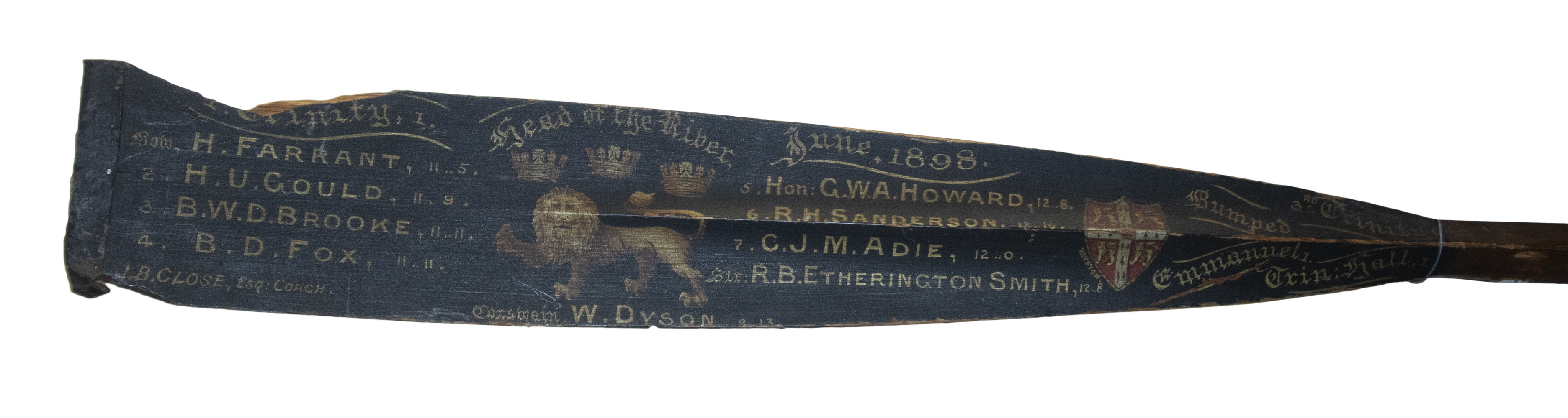 ENGLISH SCULLING OAR FROM TRINITY