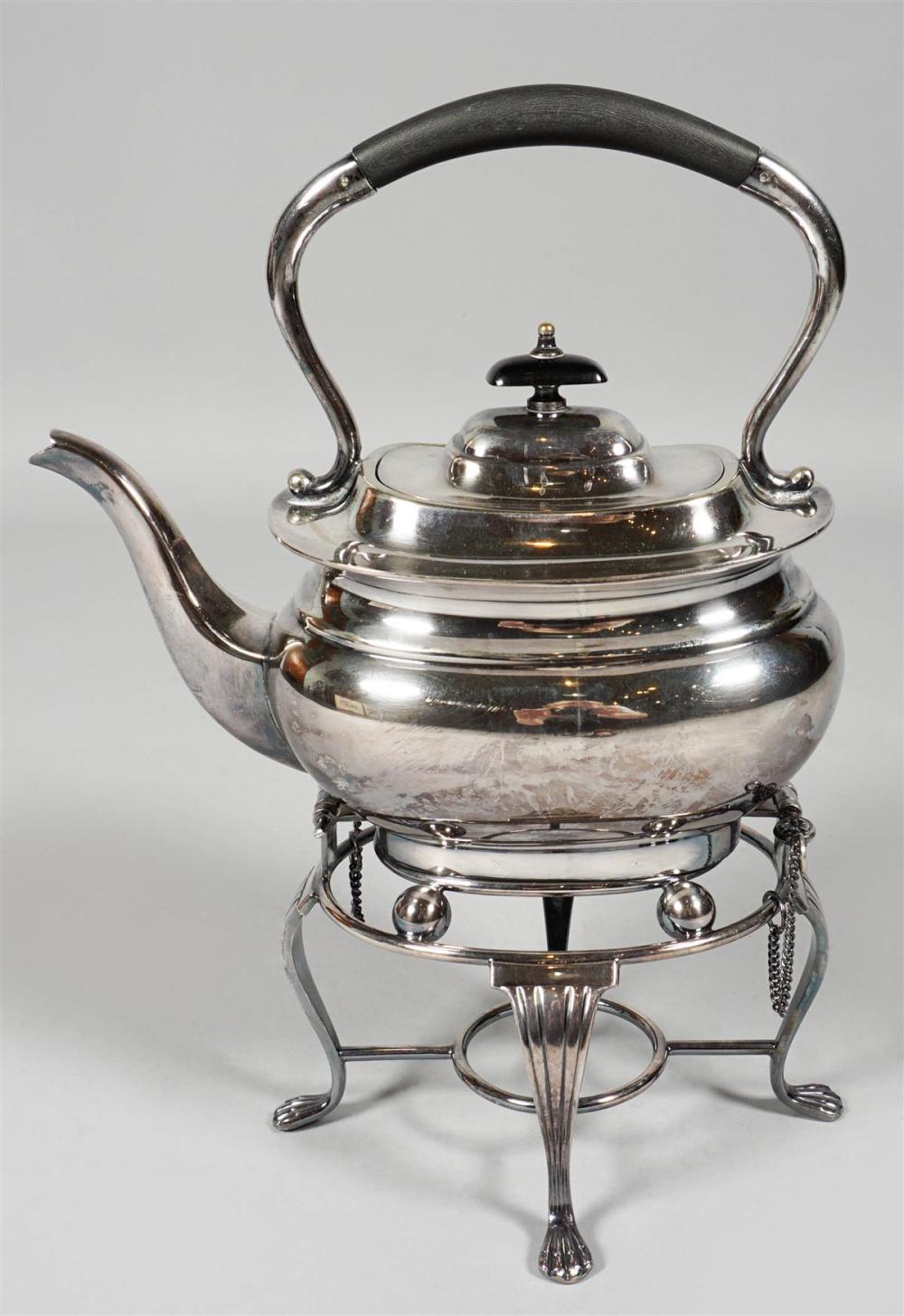 ENGLISH SHEFFIELD PLATE TEAPOT ON