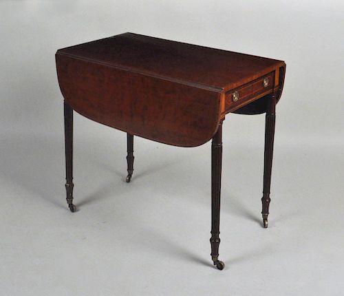 ENGLISH SHERATON INLAID MAHOGANY